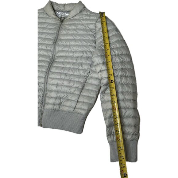 Michael Kors Women’s Packable Down Bomber Gray Jacket Small - Picture 5 of 11